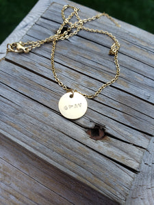 God is greater than the highs and lows circle charm necklace