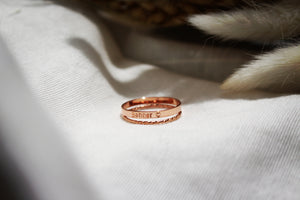 Sterling silver stamped ring