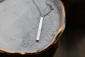 2 sided vertical bar necklace